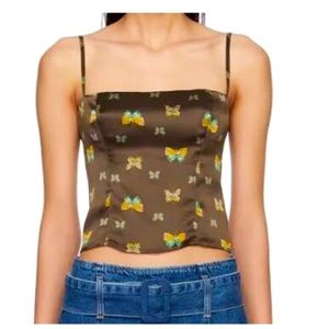 Reformation 100% Silk Overland Butterfly Camisole